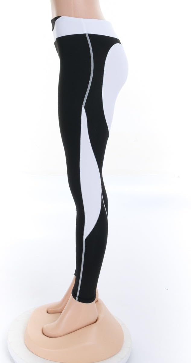 Women's Heart Shaped Pants, Patchwork Printed, High Elasticity Sports Leggings